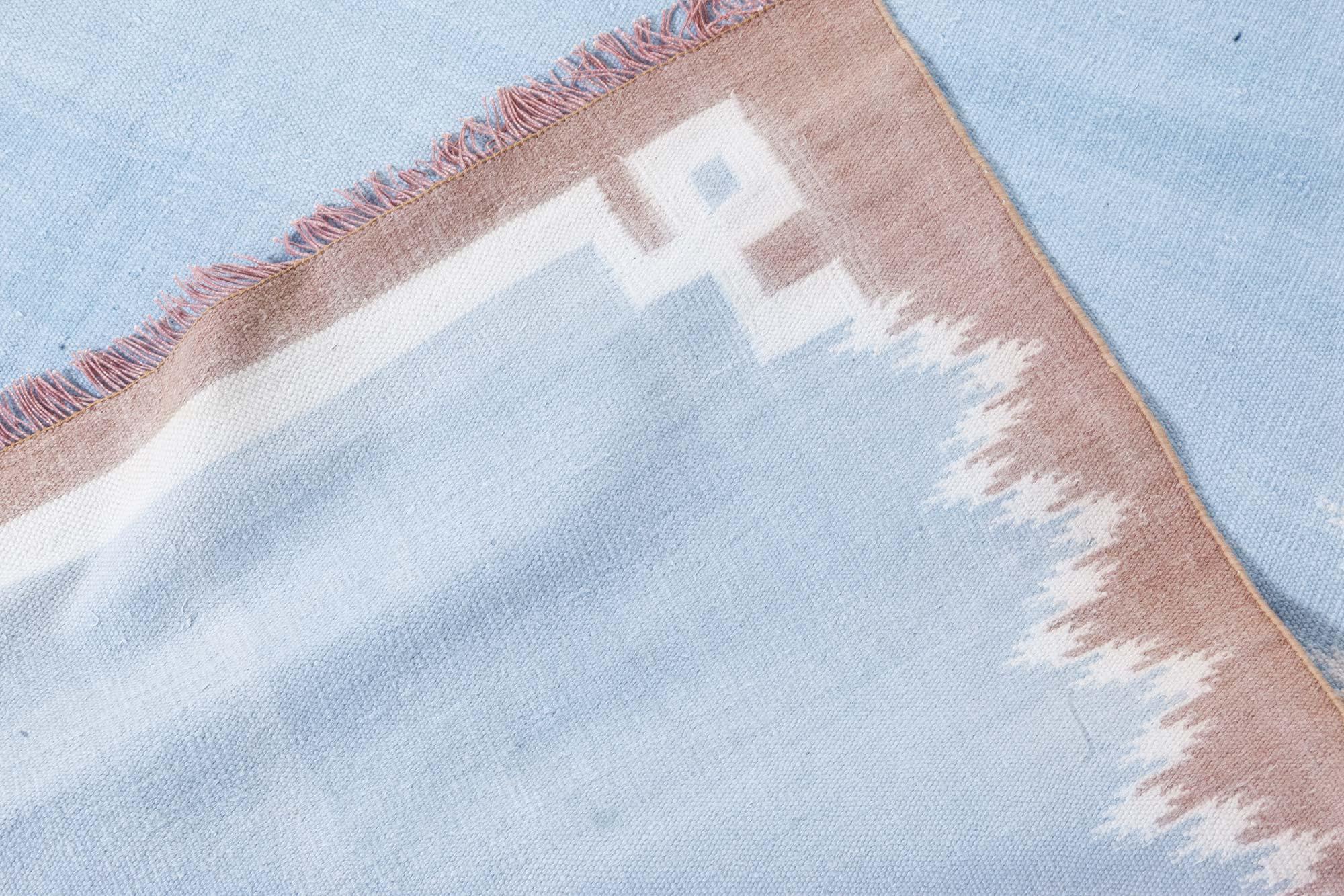 Doris Leslie Blau Indischer Dhurrie-Teppich aus der Mitte des 20. im Angebot 1