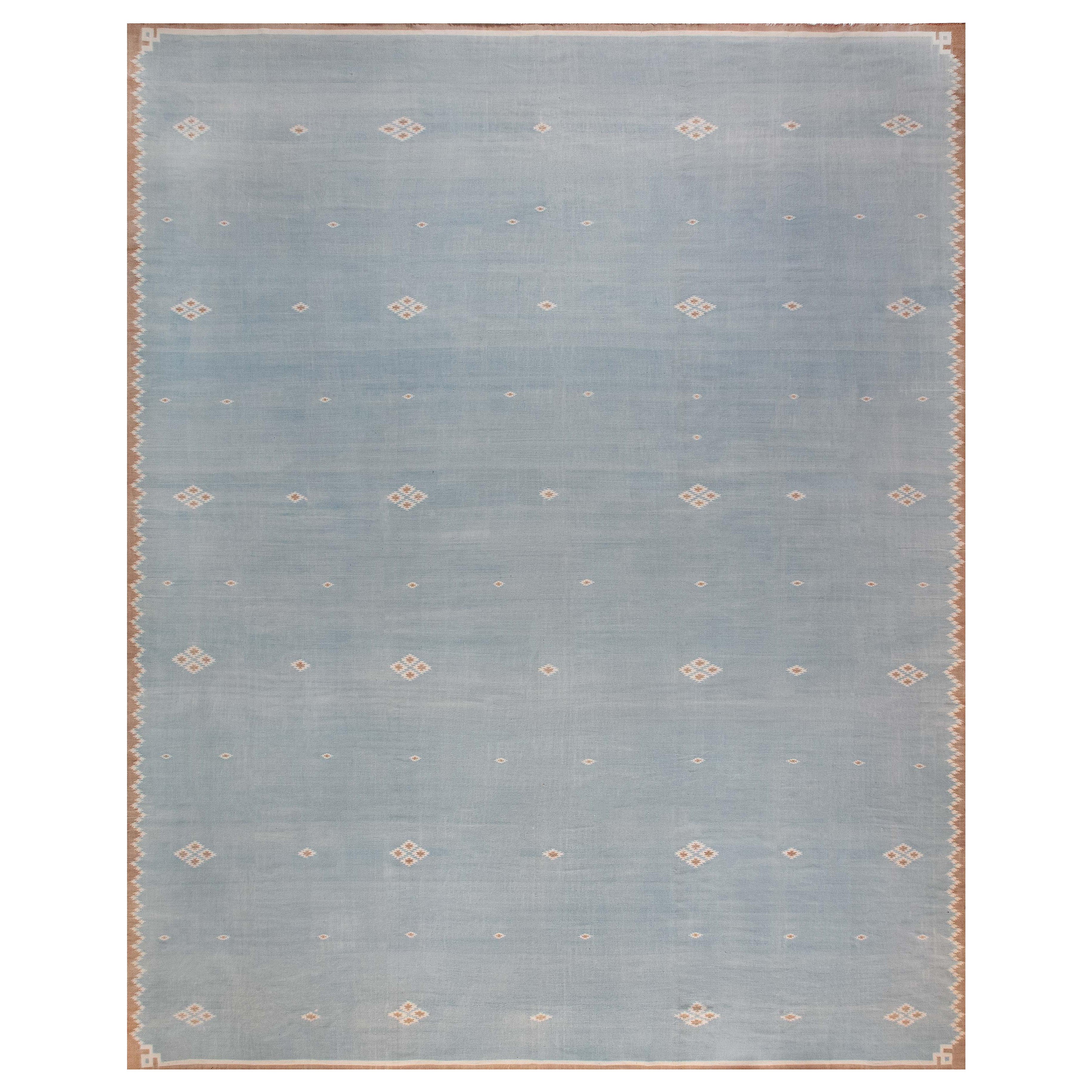 Doris Leslie Blau Mid-20th Century Indian Dhurrie Rug
