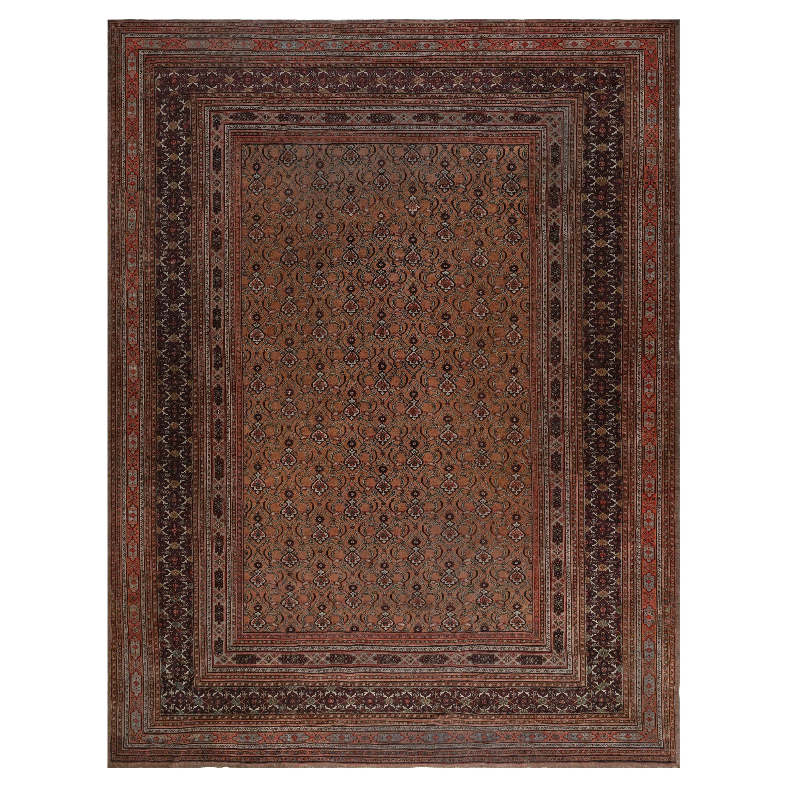 Doris Leslie Blau Alfombra persa de lana hecha a mano Meshad de mediados del siglo XX