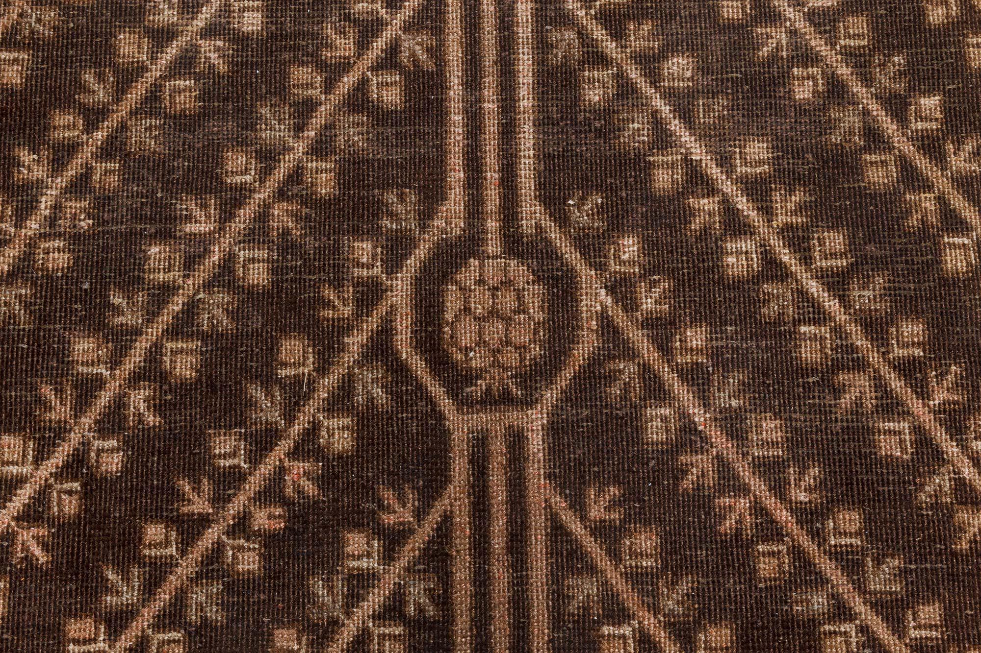Doris Leslie Blauer Samarkand Handgefertigter Wollteppich aus der Mitte des 20. Jahrhunderts (Afghanisch) im Angebot