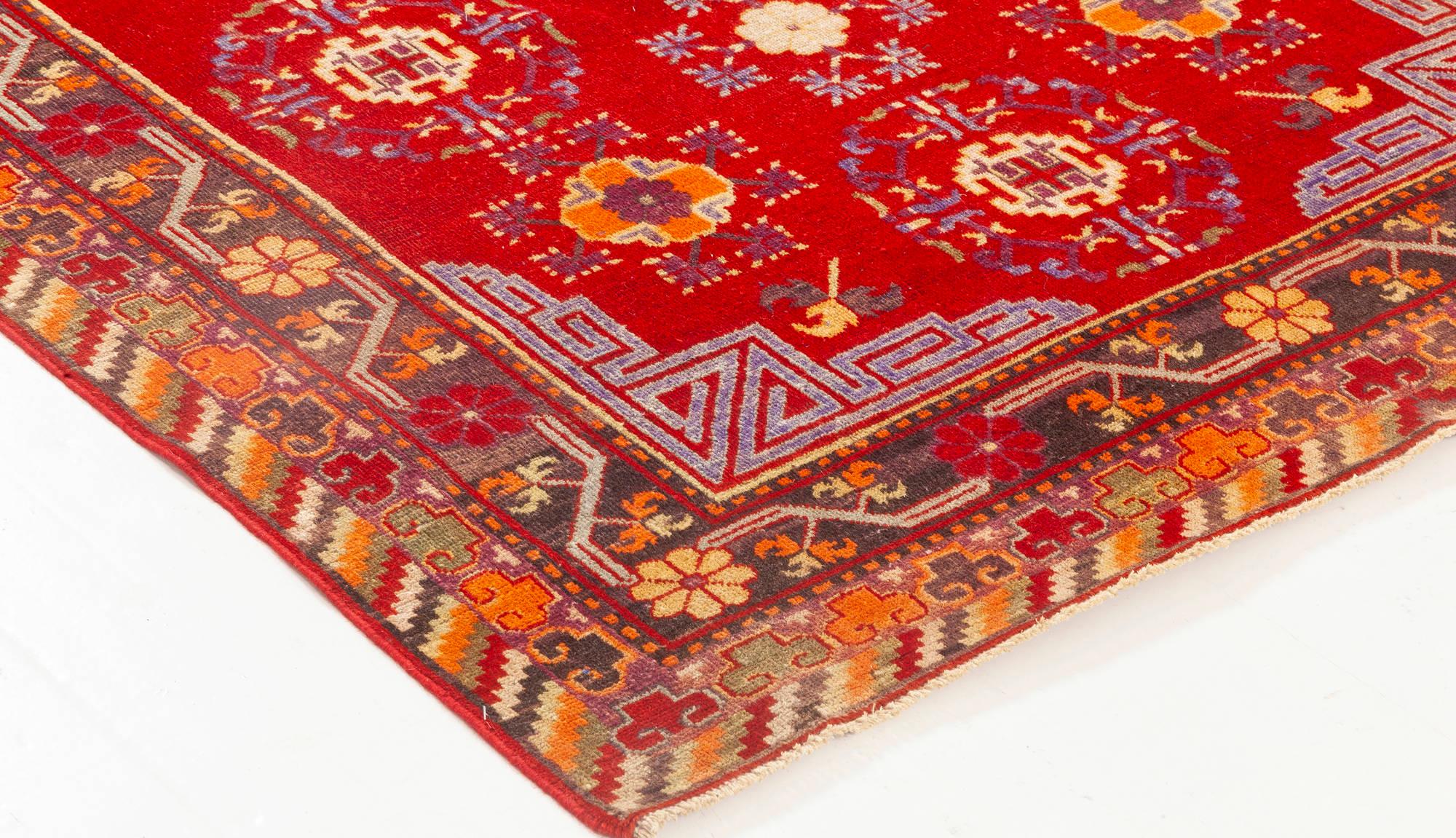 20ième siècle Doris Leslie Blau Tapis de laine Samarkand fait à la main au milieu du 20e siècle en vente