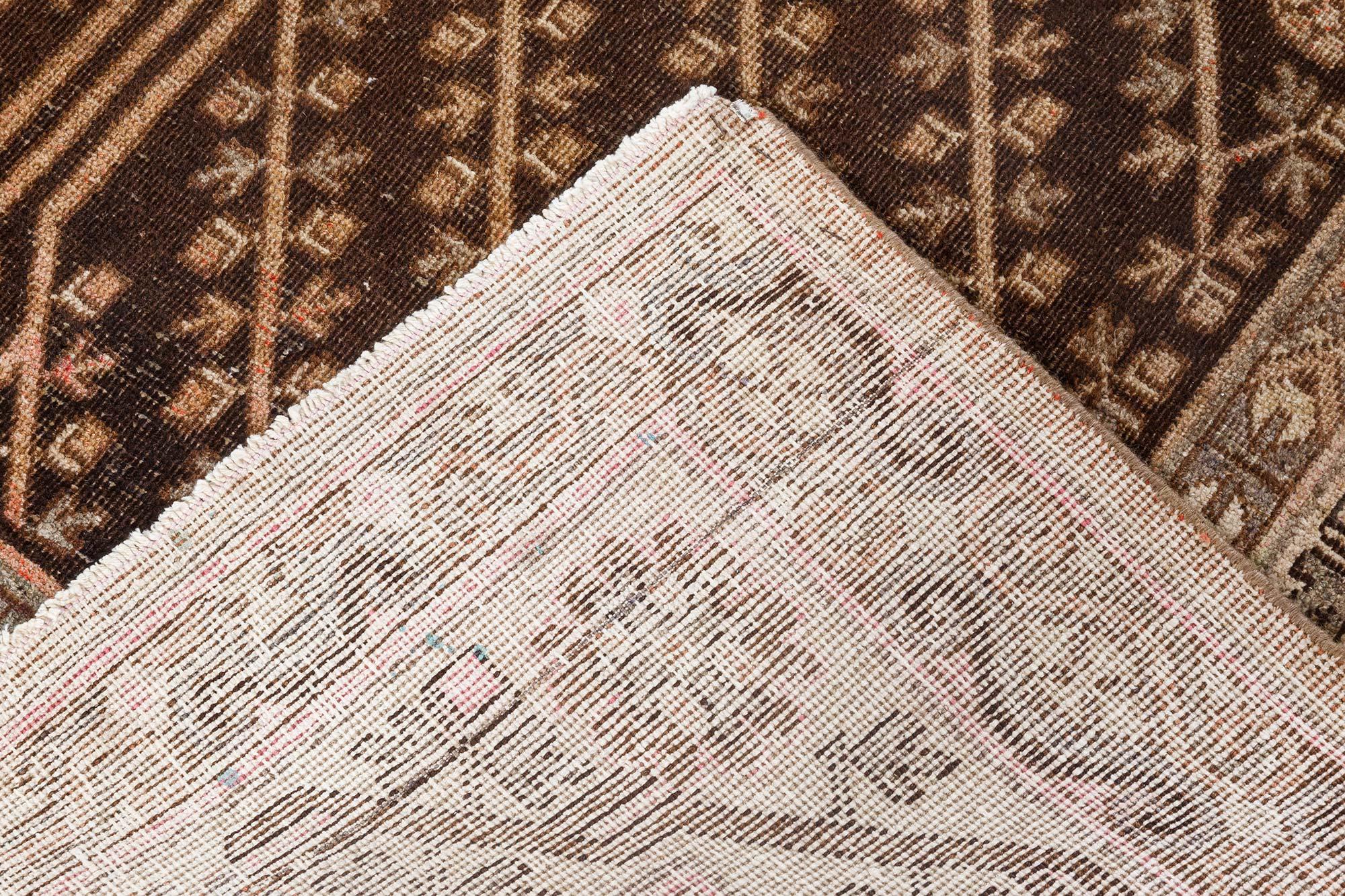 Doris Leslie Blauer Samarkand Handgefertigter Wollteppich aus der Mitte des 20. Jahrhunderts (Wolle) im Angebot