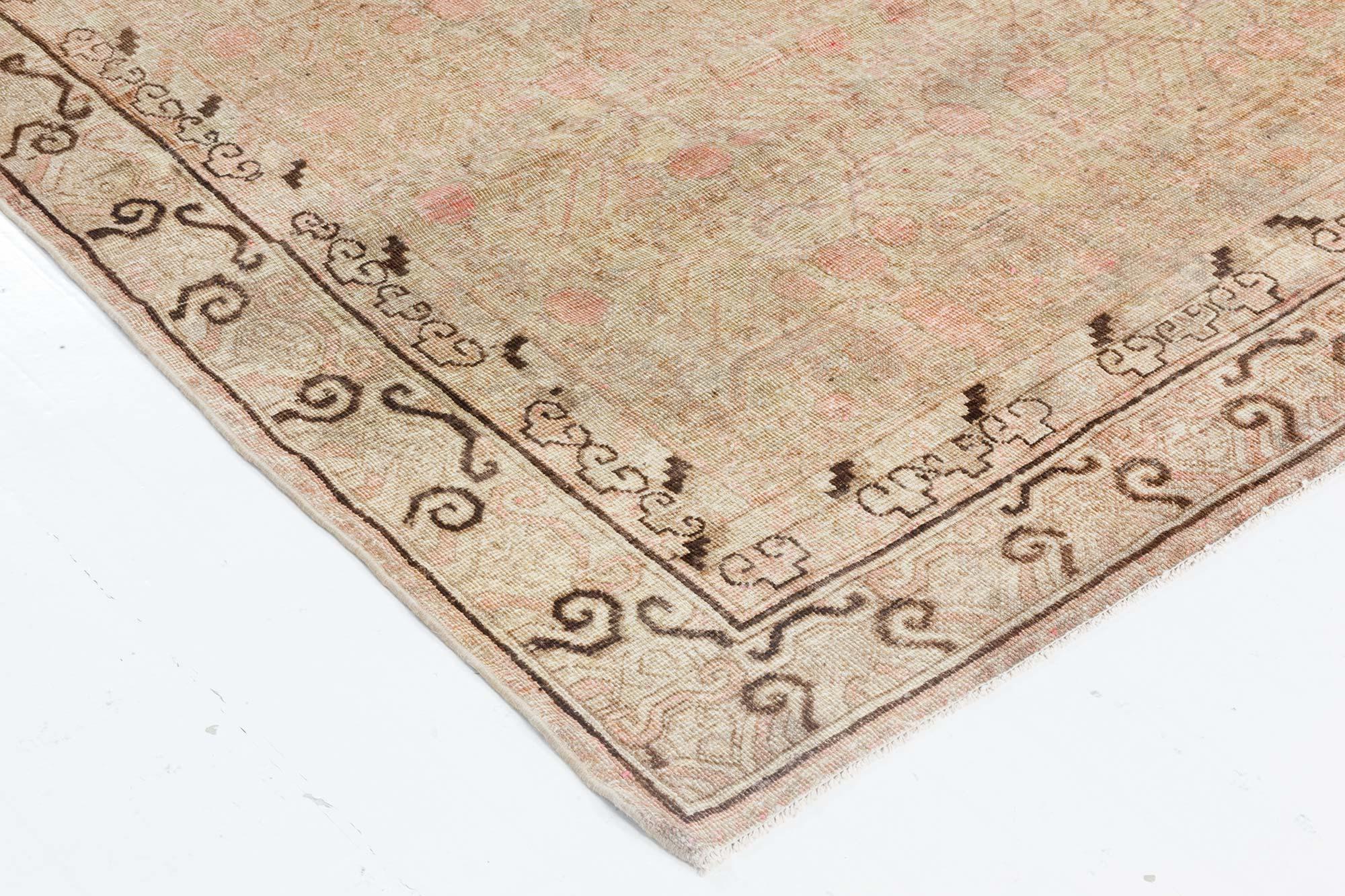 Doris Leslie Blau Alfombra de lana hecha a mano a mediados del siglo XX en Samarcanda Anudado a mano en venta
