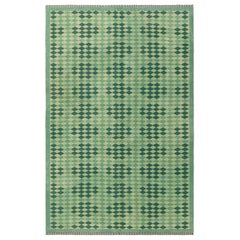 Doris Leslie Blau Mid-20th Century Swedish Double Sided Green Rug