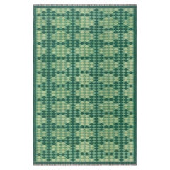 Doris Leslie Blau Mid-20th Century Swedish Double Sided Green Rug