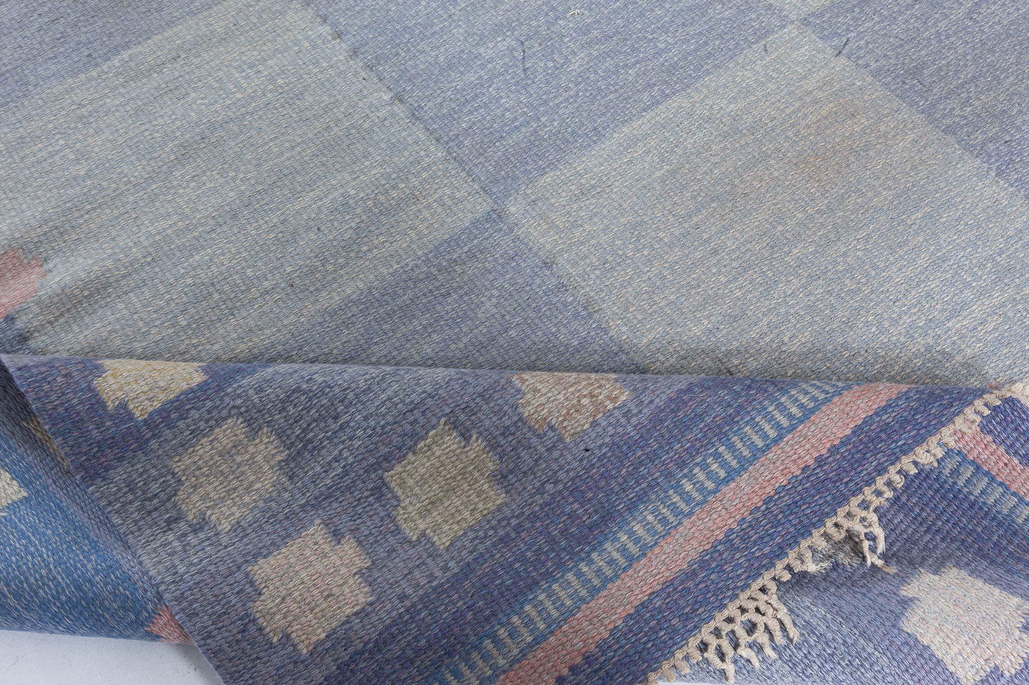 Alfombra sueca vintage de tejido plano de Agda Österberg
Tamaño: 193 × 297 cm (6'4