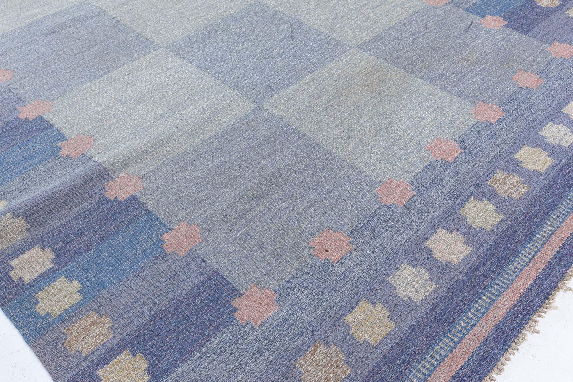 Alfombra sueca vintage de tejido plano de Agda Österberg, en Doris Leslie Blau Lana en venta