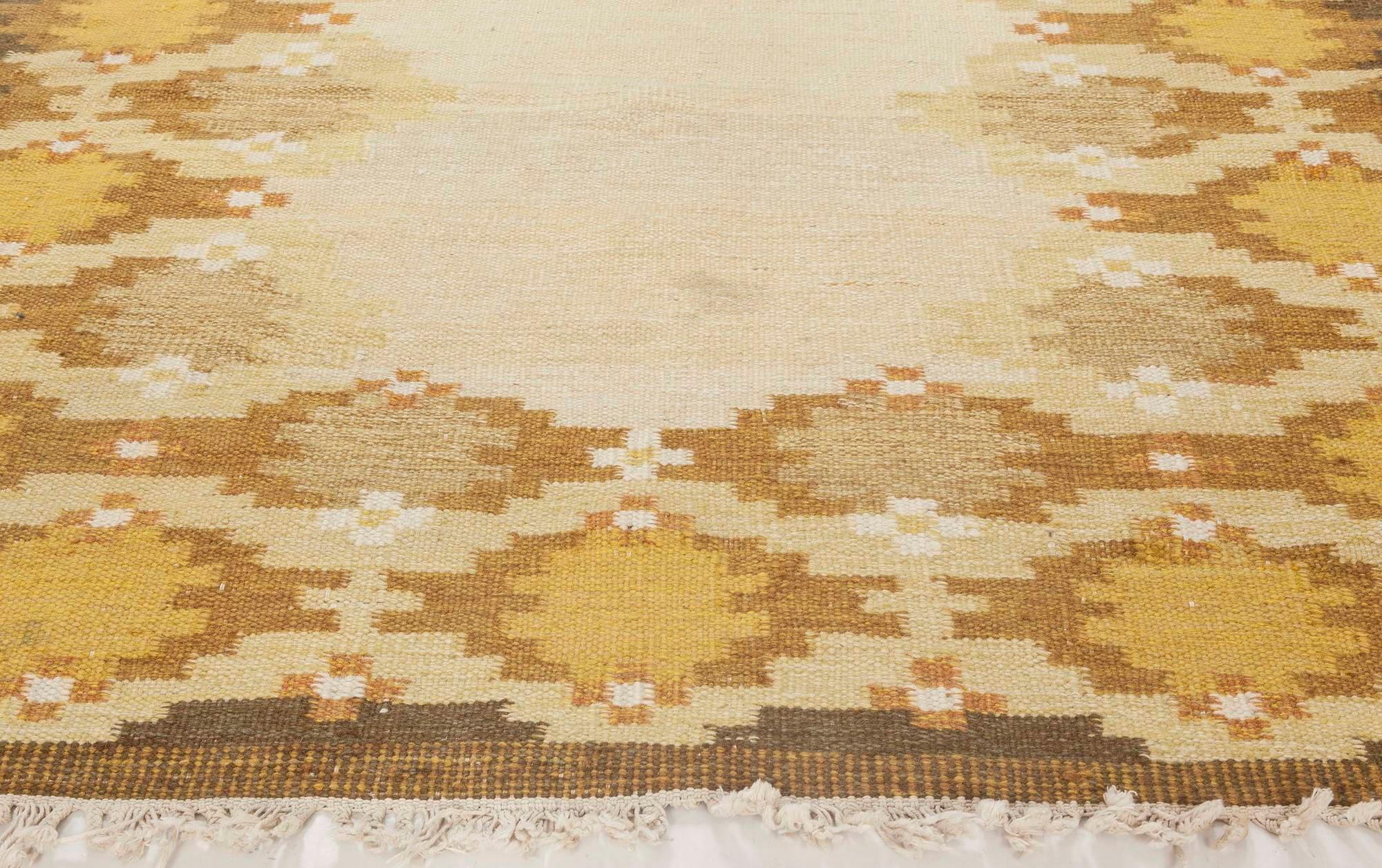 Suédois Tapis suédois à tissage plat du milieu du 20e siècle Doris Leslie Blau en vente