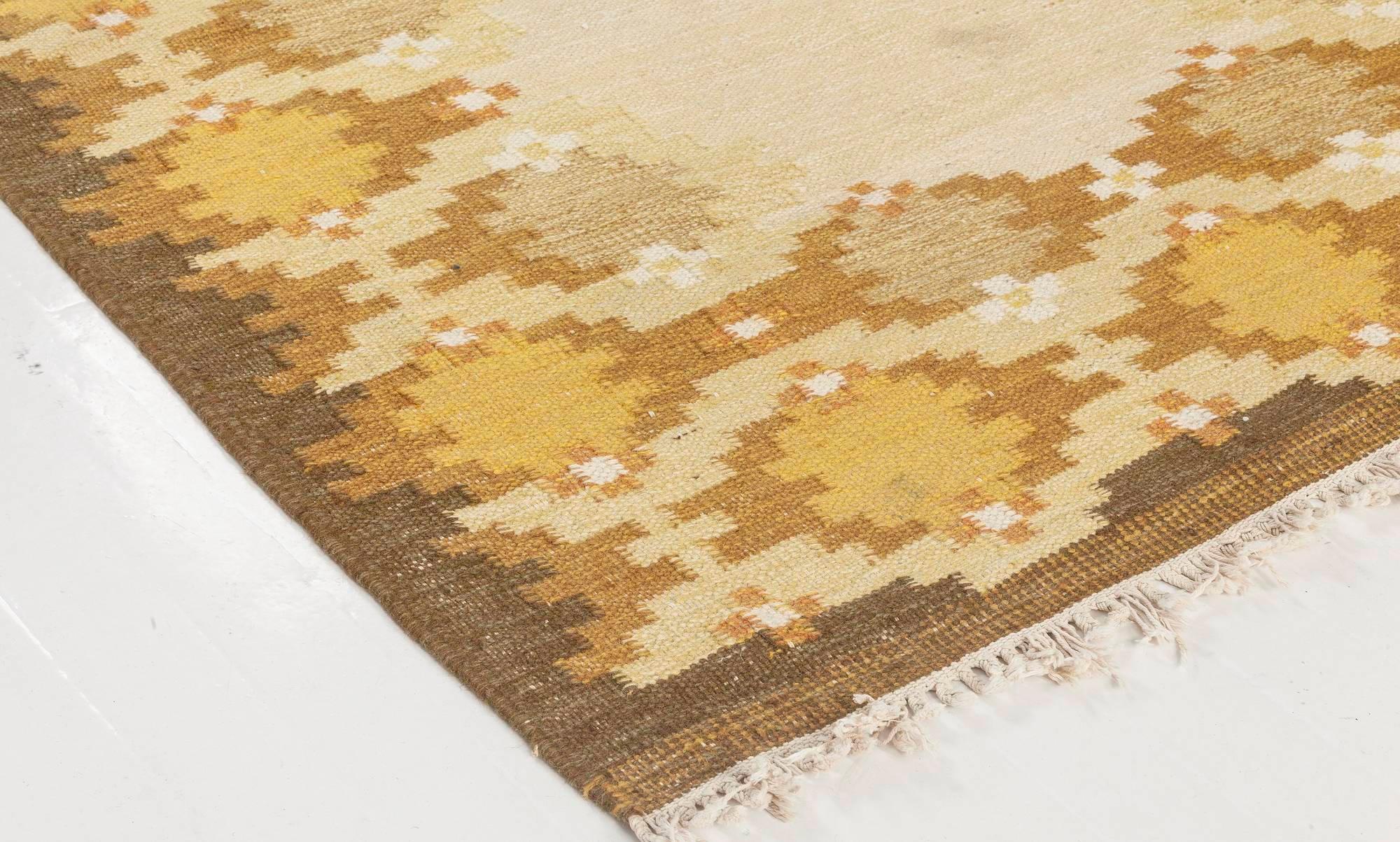 Noué à la main Tapis suédois à tissage plat du milieu du 20e siècle Doris Leslie Blau en vente