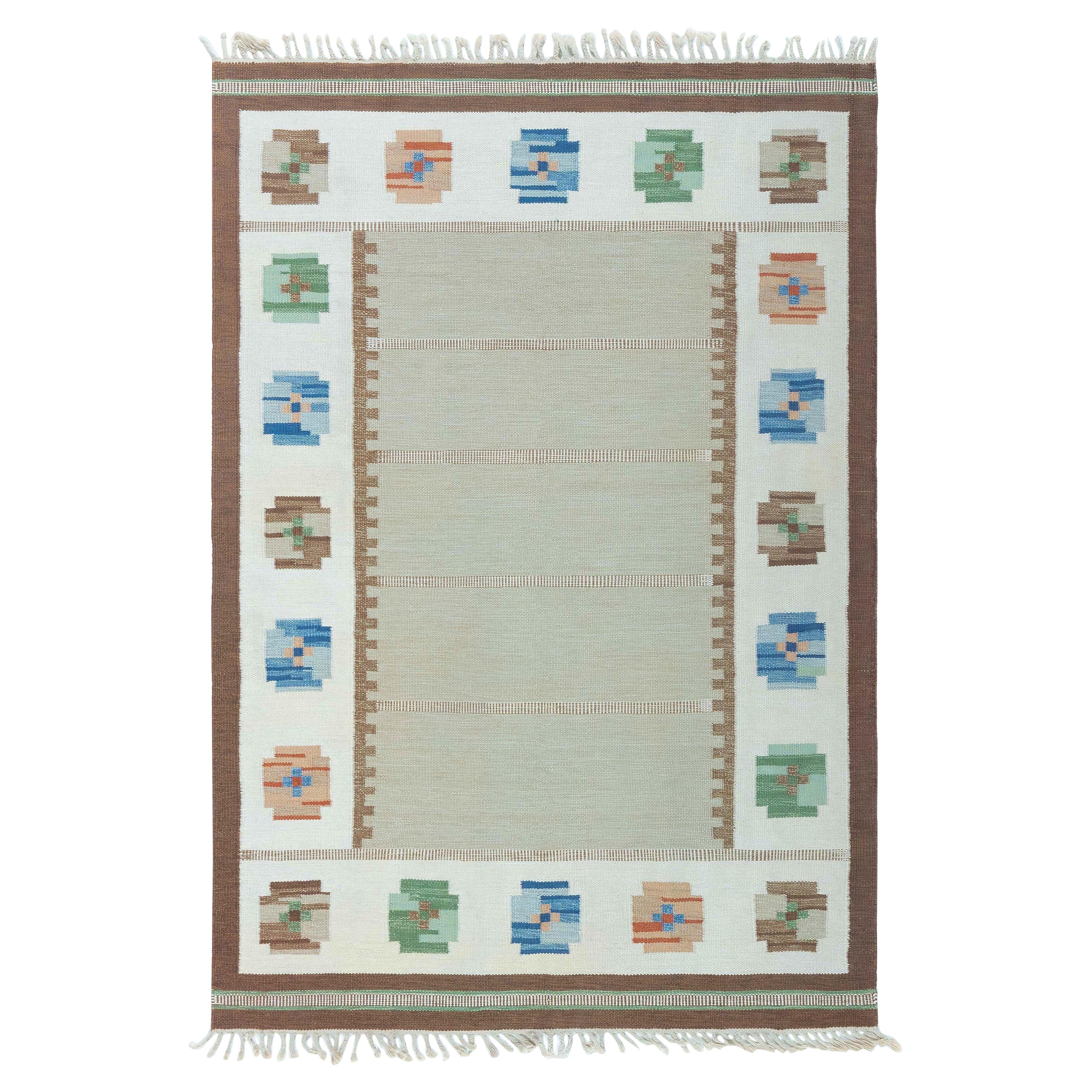 Doris Leslie Blau Mid-20th Century Swedish Flat Weave Rug