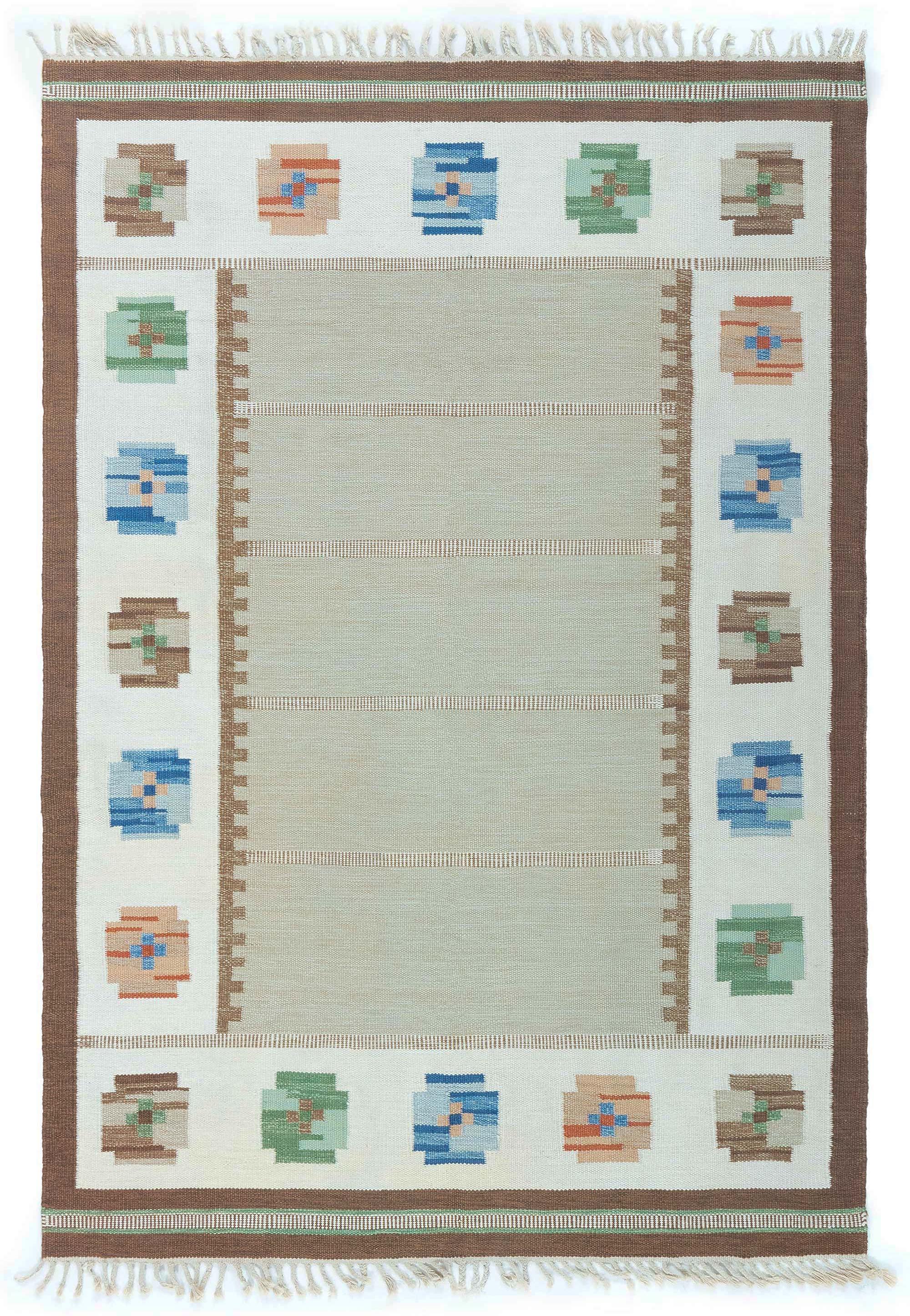 Doris Leslie Blau Mid-20th Century Swedish Flat Weave Rug