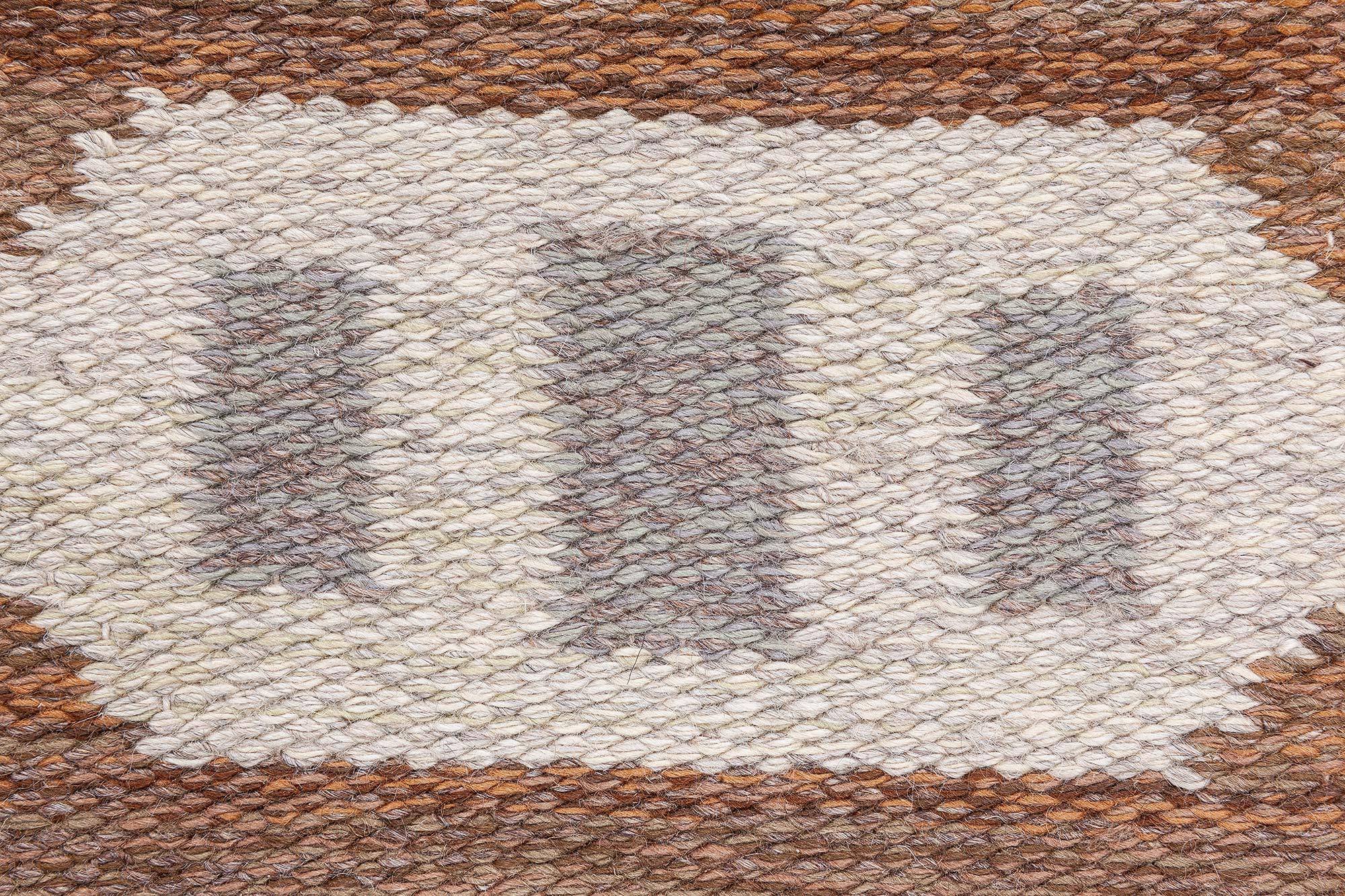 Svedese Doris Leslie Blau Mid-20th Century Swedish Flat-weave Wool Rug in vendita