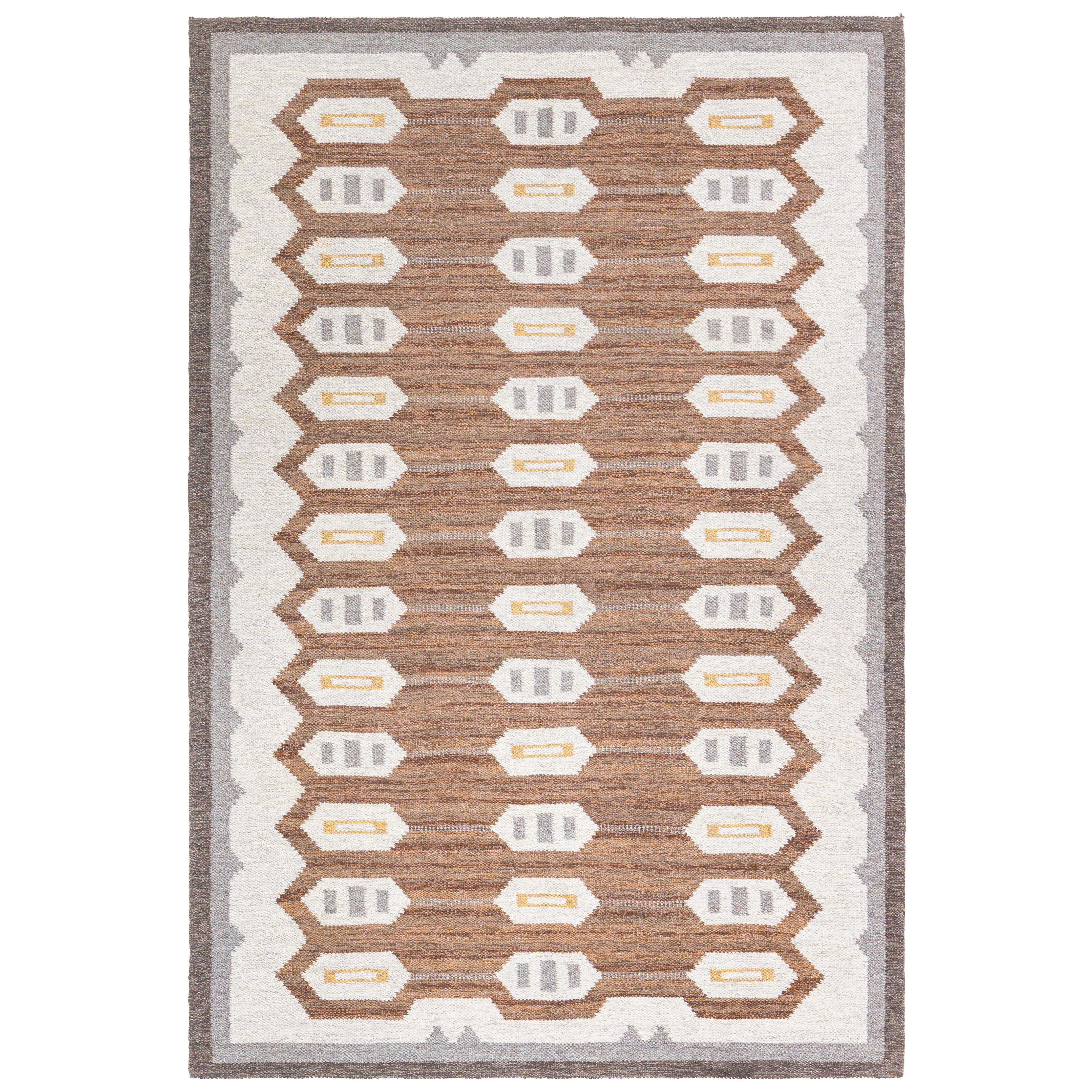 Doris Leslie Blau Mid-20th Century Swedish Flat-weave Wool Rug