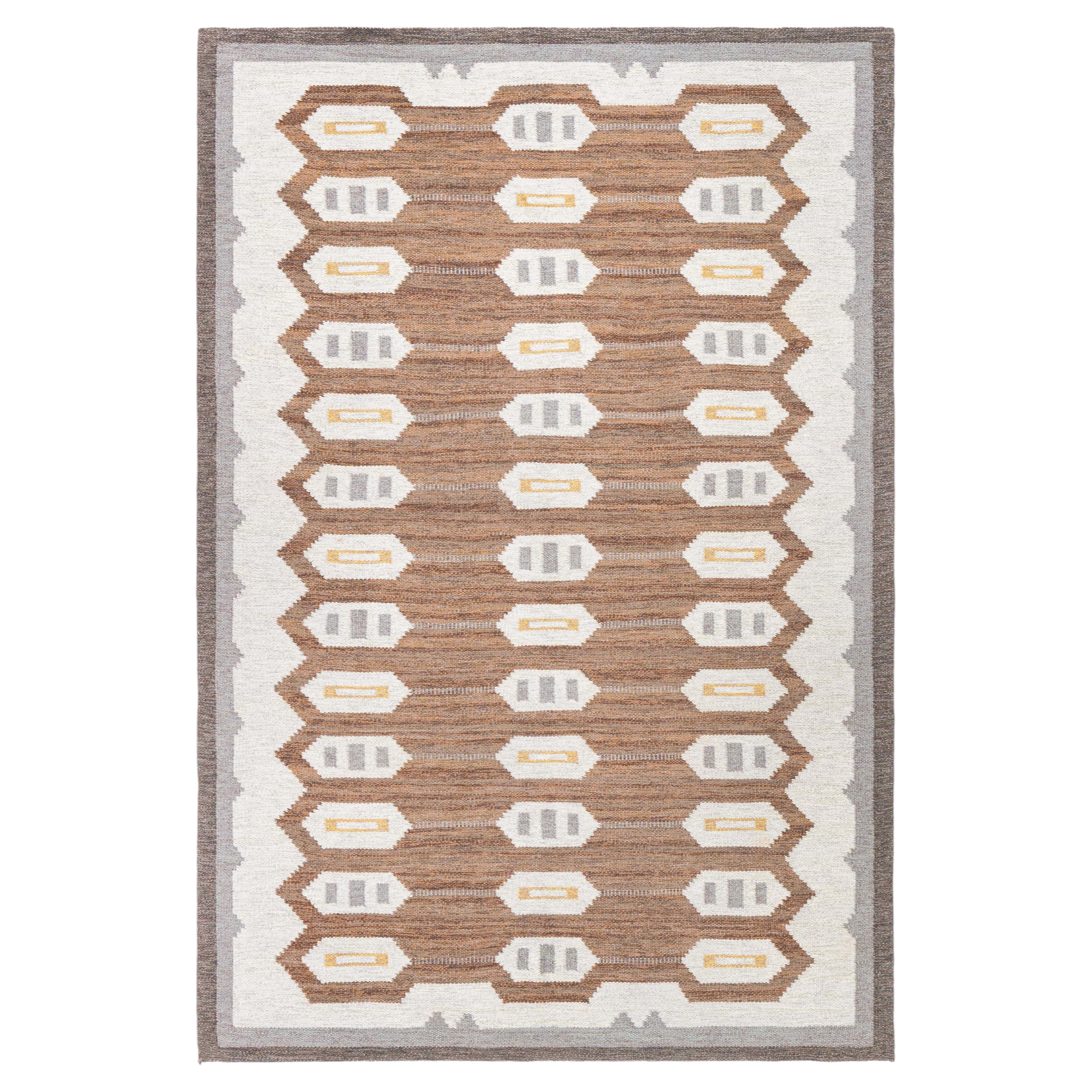 Doris Leslie Blau Mid-20th Century Swedish Flat-weave Wool Rug