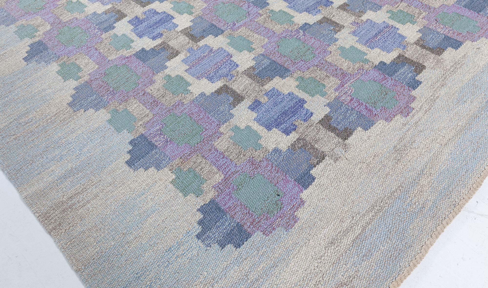 Doris Leslie Blau Alfombra sueca de tejido plano de mediados del siglo XX por Judith Johansson en Bueno estado para la venta en New York, NY