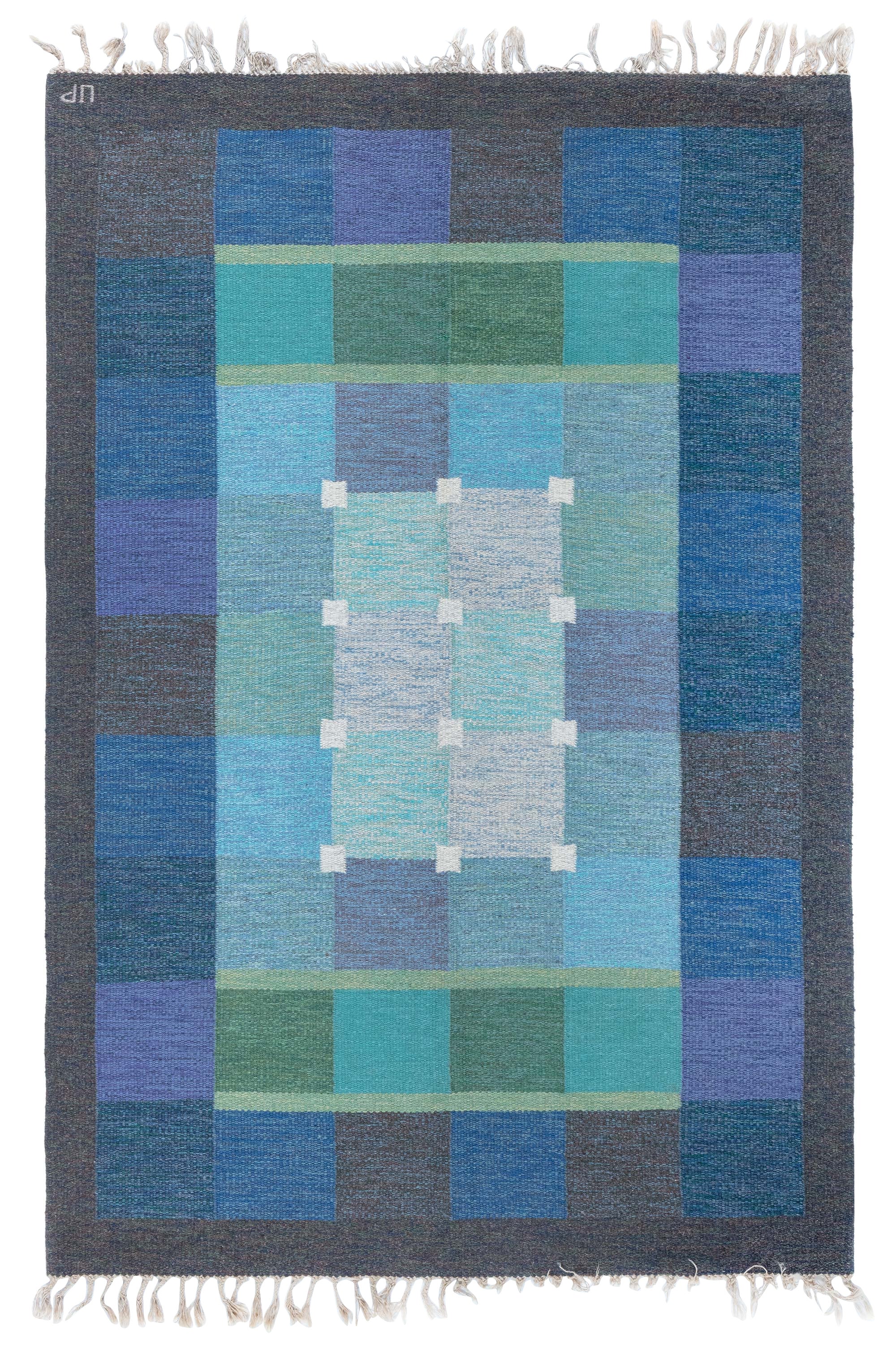 Doris Leslie Blau Mid-20th Century Swedish Flat Woven Rug by Ulla Pakdal