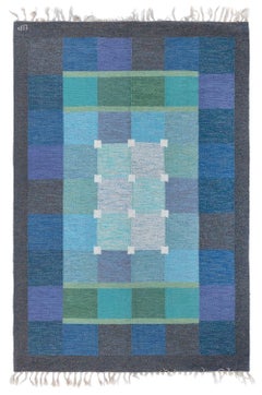 Doris Leslie Blau Mid-20th Century Swedish Flat Woven Rug by Ulla Pakdal