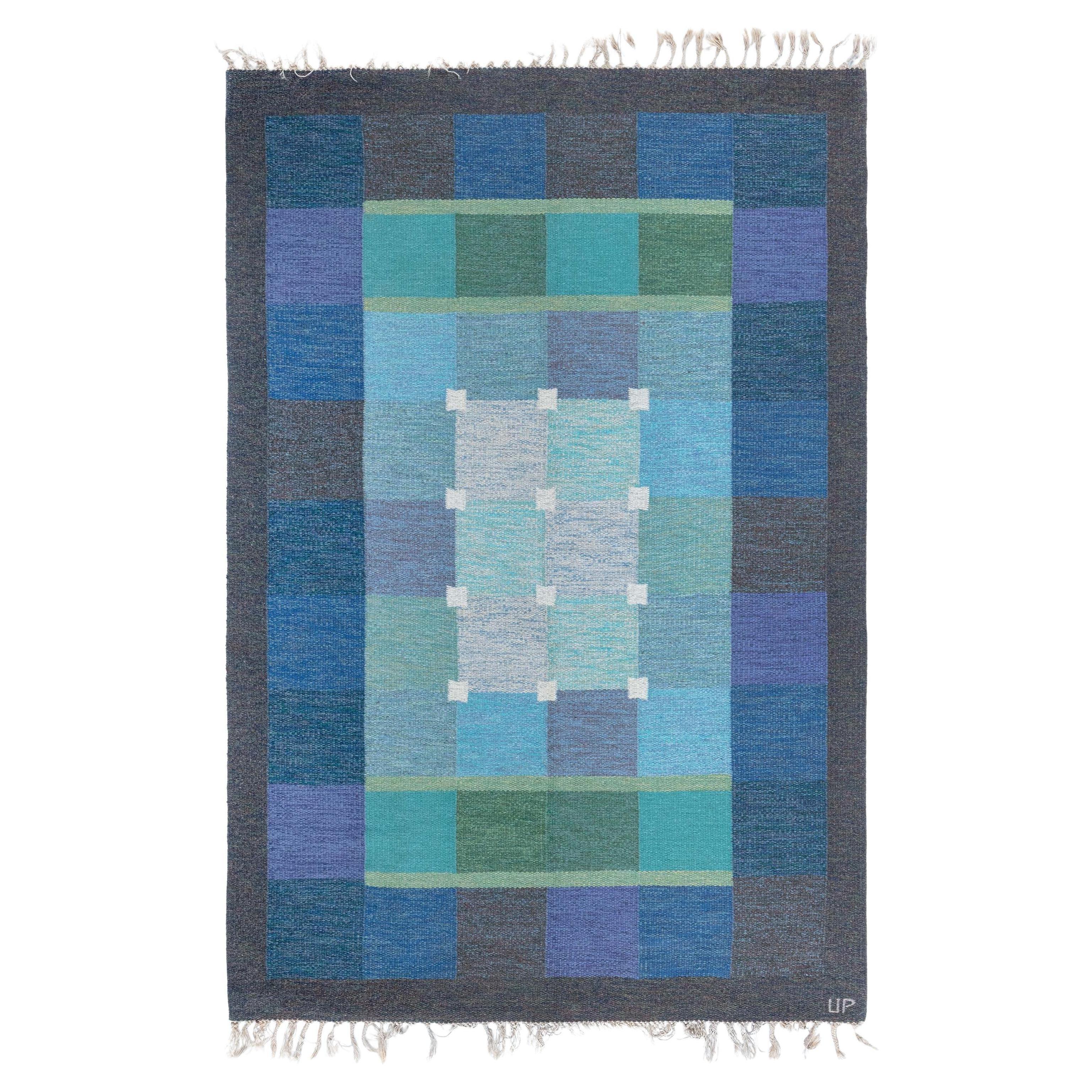 Doris Leslie Blau Mid-20th Century Swedish Flat Woven Rug by Ulla Pakdal