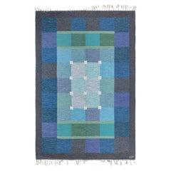 Tapis suédois tissé à plat Doris Leslie Blau du milieu du 20e siècle par Ulla Pakdal