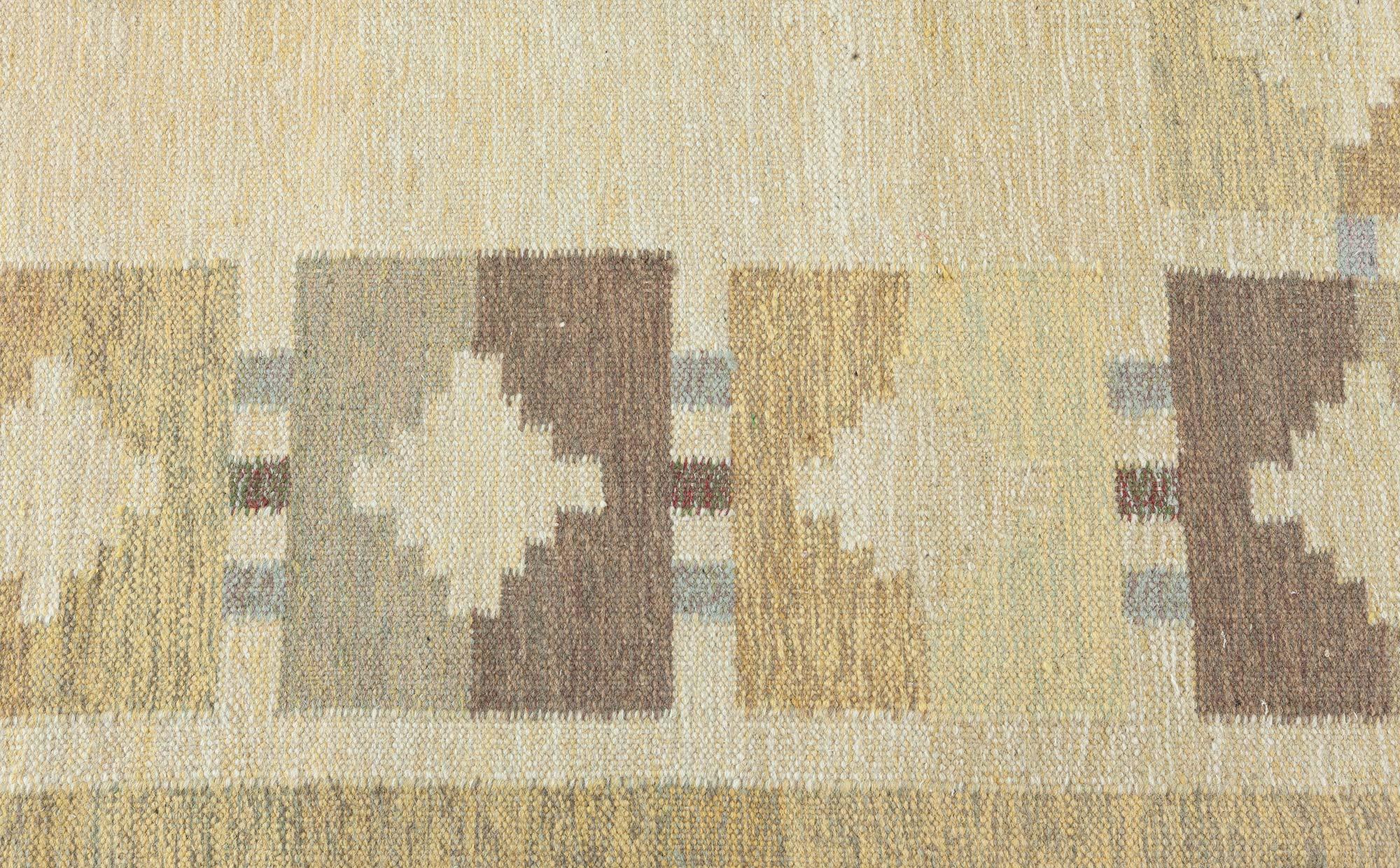 Doris Leslie Blau Mitte des 20. Jahrhunderts Schwedischer Flachgewebe-Teppich im Zustand „Gut“ im Angebot in New York, NY