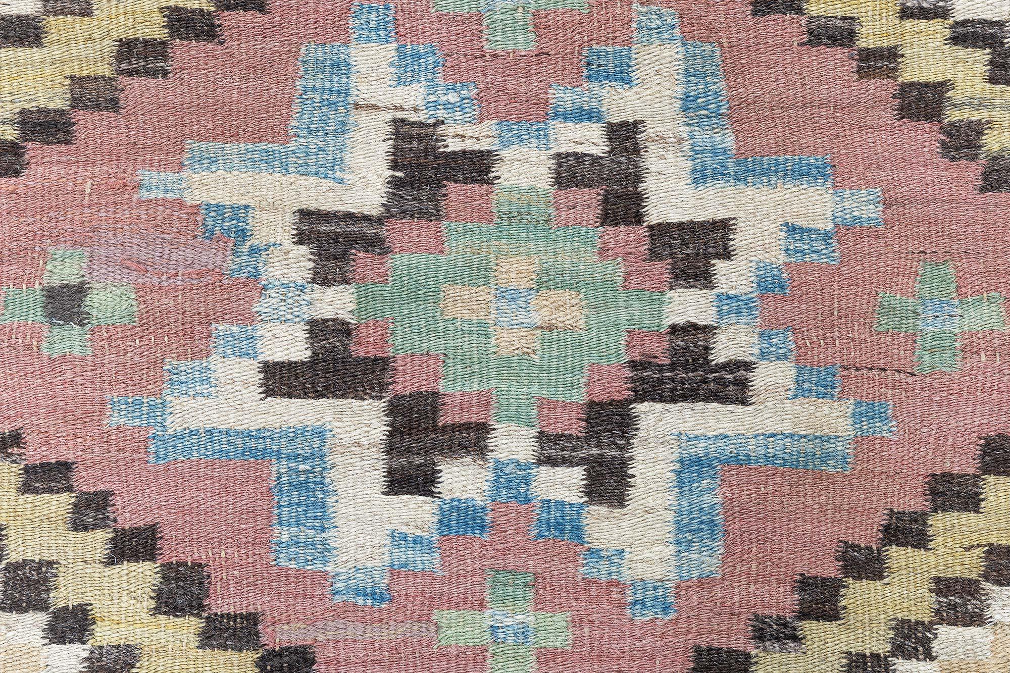 20th Century Doris Leslie Blau Mid-20th century Swedish Handmade Wool Rug For Sale