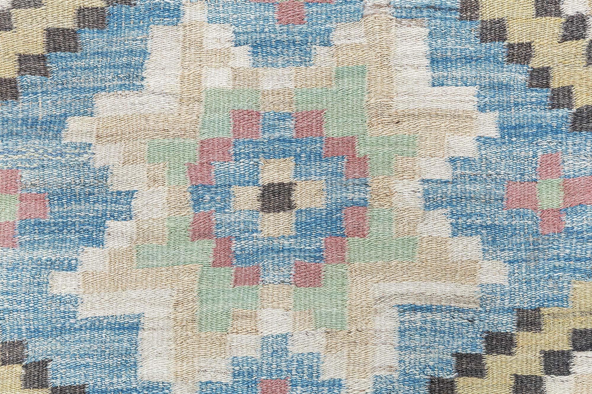 Doris Leslie Blau Mid-20th century Swedish Handmade Wool Rug For Sale 1