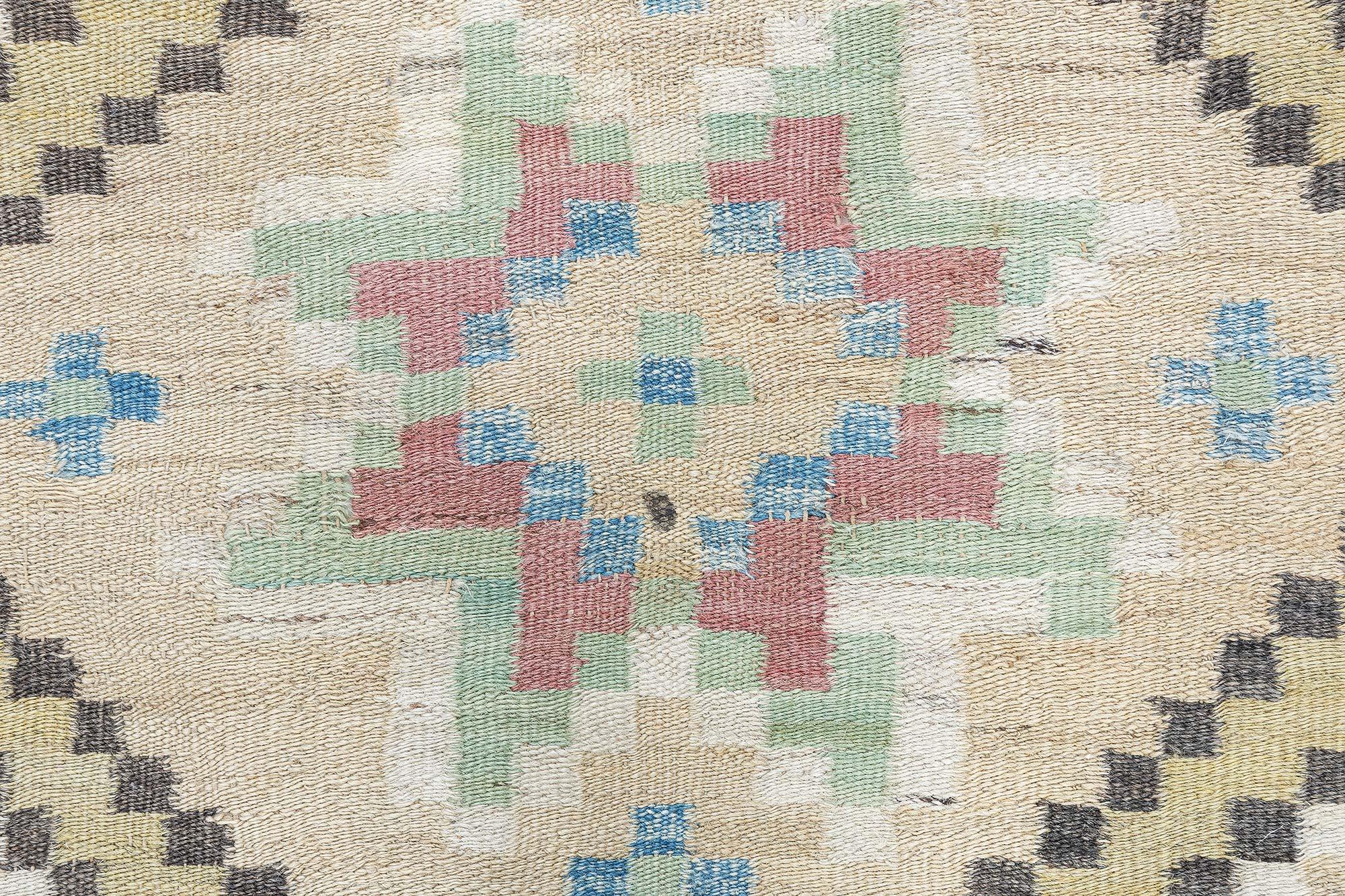 Doris Leslie Blau Mid-20th century Swedish Handmade Wool Rug For Sale 2