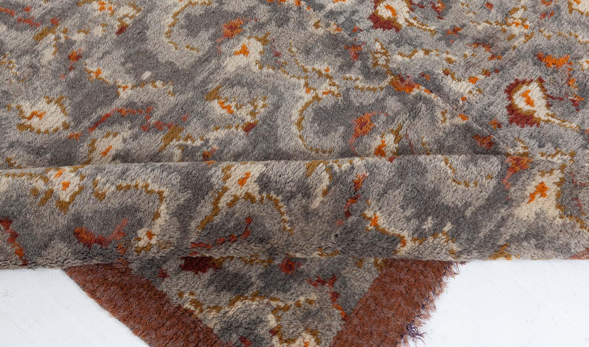 Wool Doris Leslie Blau Mid-20th Century Swedish Pile Rug by Konstfliten, Gothenburg For Sale
