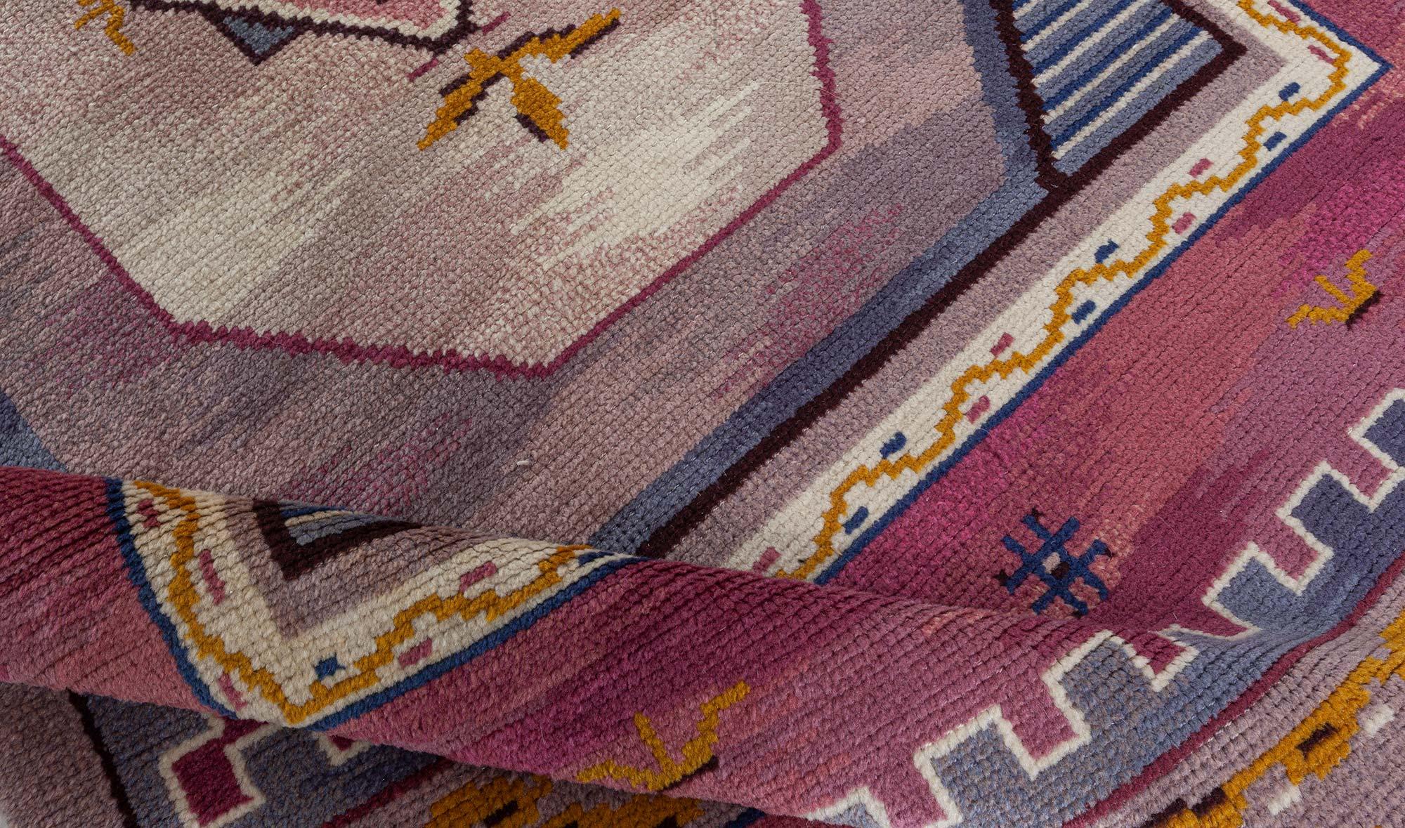 Tissé à la main Tapis suédois à poils Doris Leslie Blau du milieu du 20e siècle par Martha Ghan en vente
