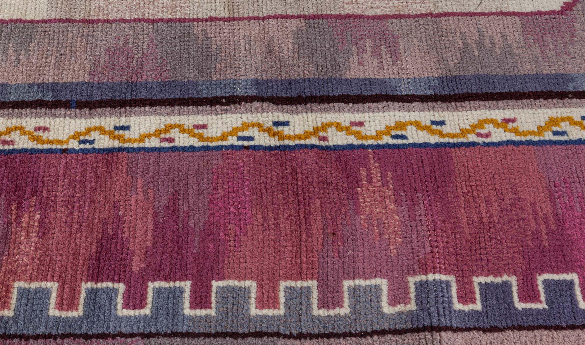 Tapis suédois à poils Doris Leslie Blau du milieu du 20e siècle par Martha Ghan Bon état - En vente à New York, NY