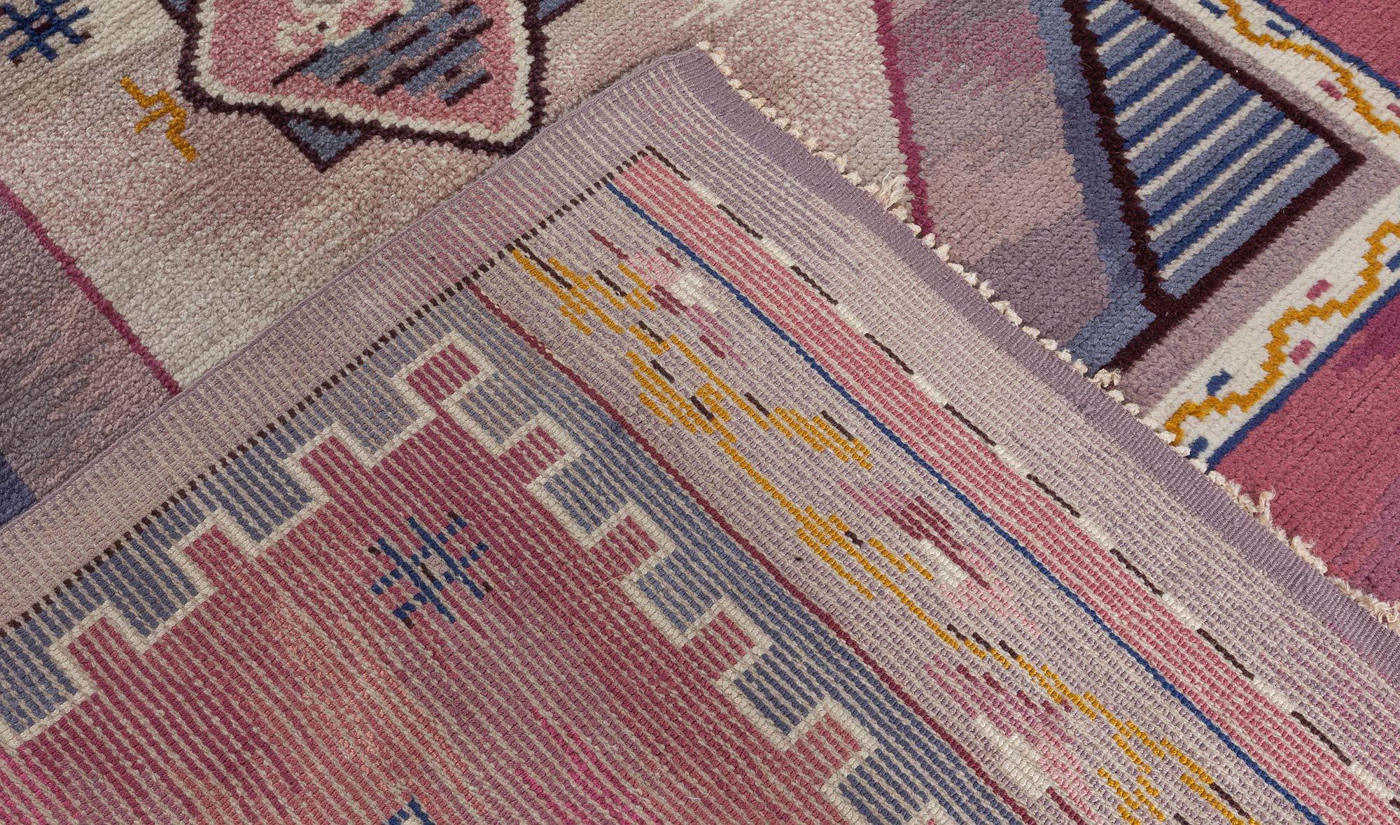 Tapis suédois à poils Doris Leslie Blau du milieu du 20e siècle par Martha Ghan en vente 1