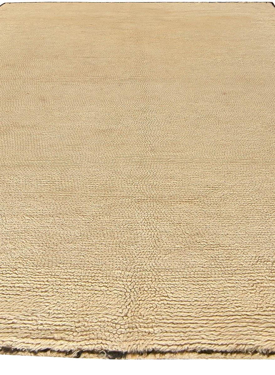 Hand-Knotted Doris Leslie Blau Vintage Tribal Beige Moroccan Rug For Sale