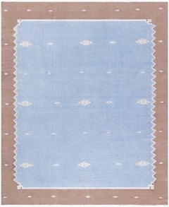 Doris Leslie Blau Mid-Century Indian Dhurrie Classic Taupe Flatweave Cotton Rug
