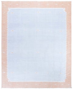 Doris Leslie Blau Mid-Century Indian Dhurrie Cream Flatweave Cotton Rug