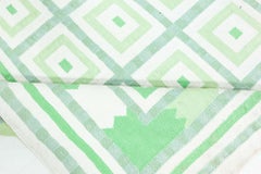 Doris Leslie Blau Mid-Century Indian Dhurrie Green Flatweave Cotton Rug