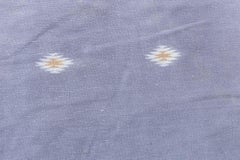 Doris Leslie Blau: Indischer Dhurrie-Teppich aus Baumwolle, flachgewebt, in Lavendel, aus der Mitte des Jahrhunderts