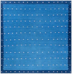 Doris Leslie Blau Mid-Century Indian Dhurrie Light Blue Flatweave Cotton Rug