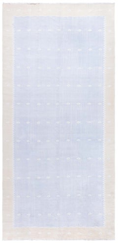 Doris Leslie Blau Mid-Century Indian Dhurrie Soft Beige Flatweave Cotton Carpet