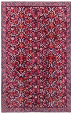 Doris Leslie Blau Mid-Century Scandinavian Abstract Lavender Rug Pile