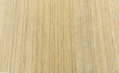 Doris Leslie Blau: Skandinavischer, abstrakter Flachgewebe-Wollteppich in warmem Beige aus der Mitte des Jahrhunderts