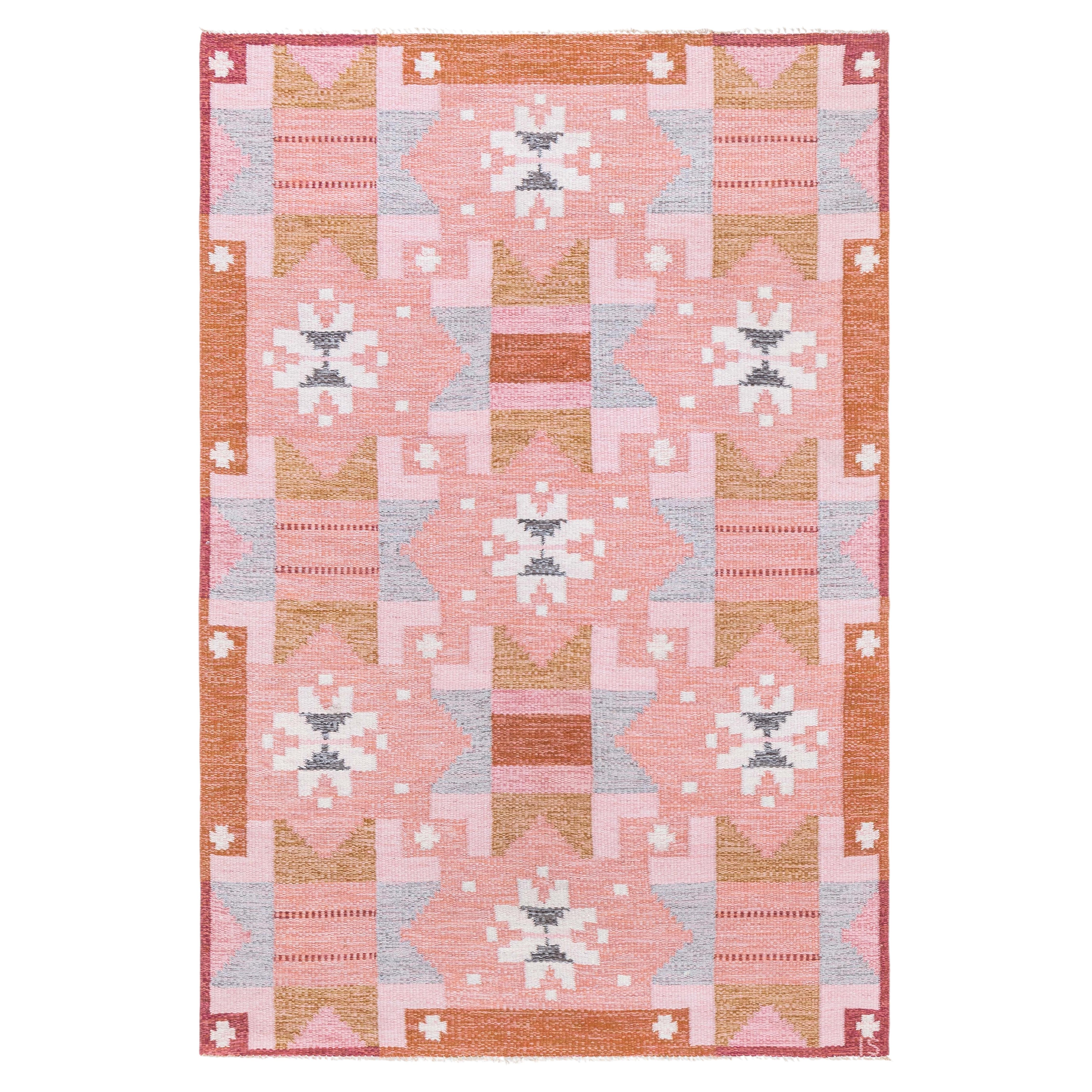 Doris Leslie Blau Mid-Century Scandinavian Tan Carpet By Ingegerd Silow