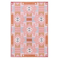 Doris Leslie Blau Mid-Century Scandinavian Tan Flatweave Rug By Ingegerd Silow