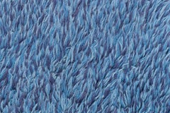 Doris Leslie Blau Mid-Century Swedish Abstract Slate Blue Rug Rya Pile Rug