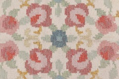 Tapis suédois de style « mid-century » à tissage plat, couleur crème, signé Doris Leslie Blau, par Rakel Carllander