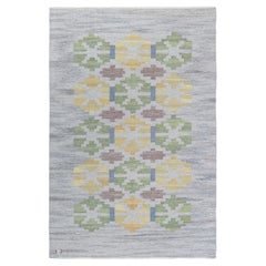 Doris Leslie Blau Mid-Century Swedish Gray Flatweave Rug By Judith Johansson