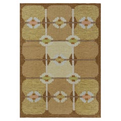 Doris Leslie Blau Mid-Century Swedish Tan Flatweave Rug By Ingegerd Silow