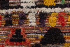 Tapis tribal marocain vintage de la collection « Mid-Century » de Doris Leslie Blau, couleur ivoire, noué à la main