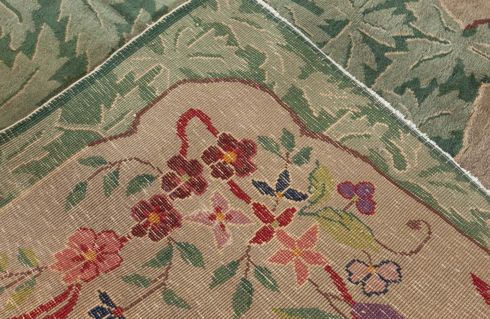 Doris Leslie Blau Midcentury Art Deco Chinese Handmade Wool Rug en venta 2