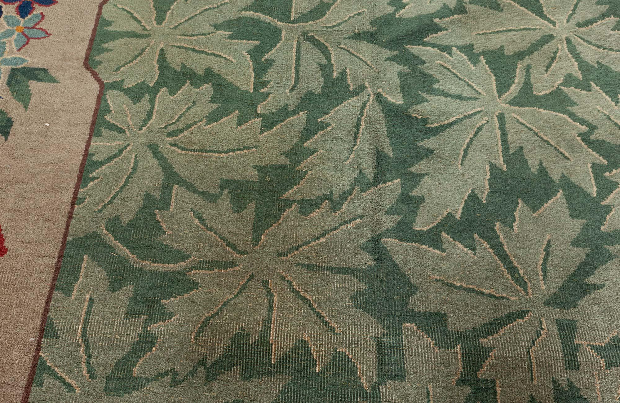 Doris Leslie Blau Midcentury Art Deco Chinese Handmade Wool Rug Chino en venta