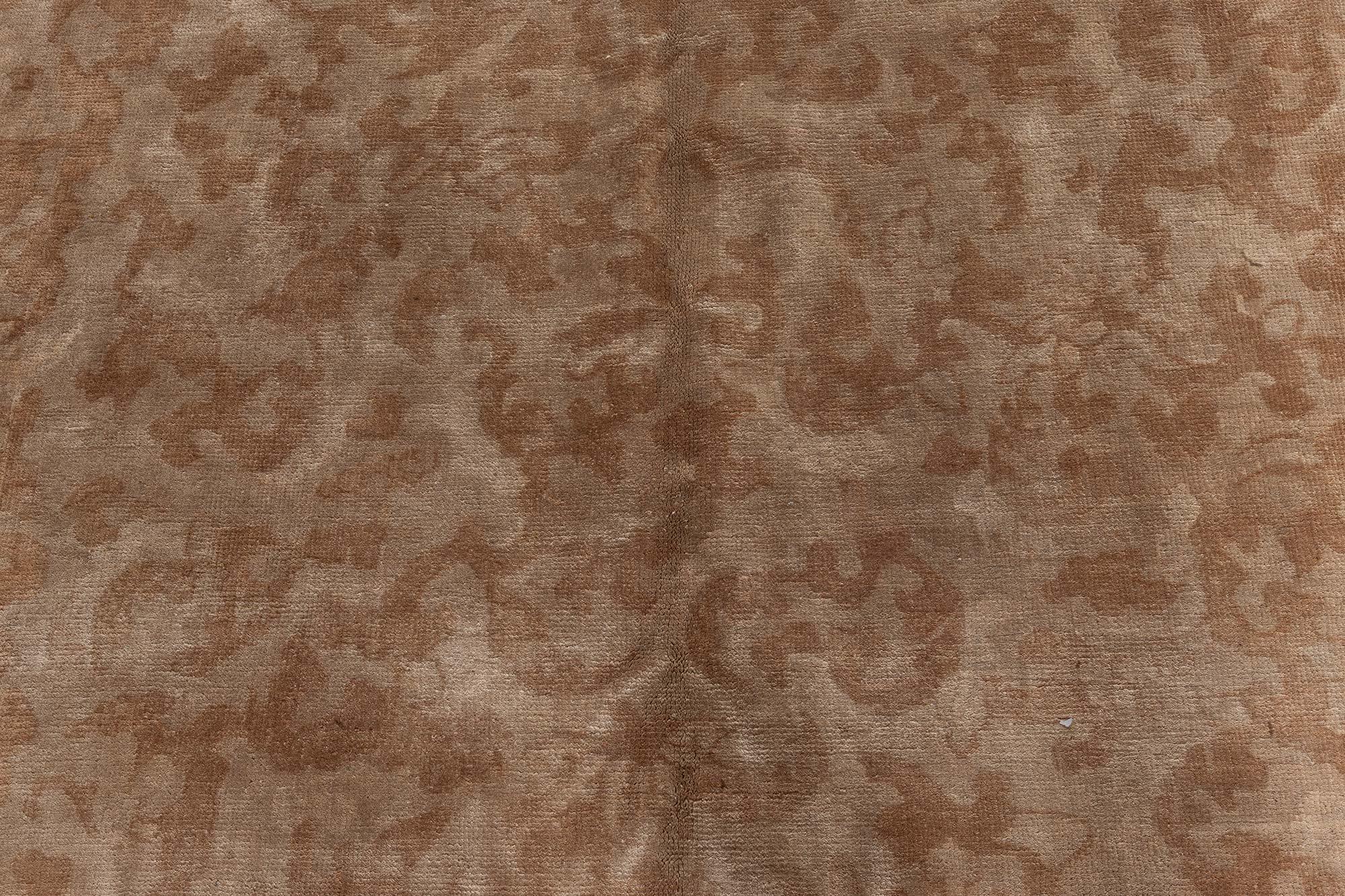 Doris Leslie Blau Midcentury Chinese Brown Handmade Wool Rug im Zustand „Gut“ im Angebot in New York, NY